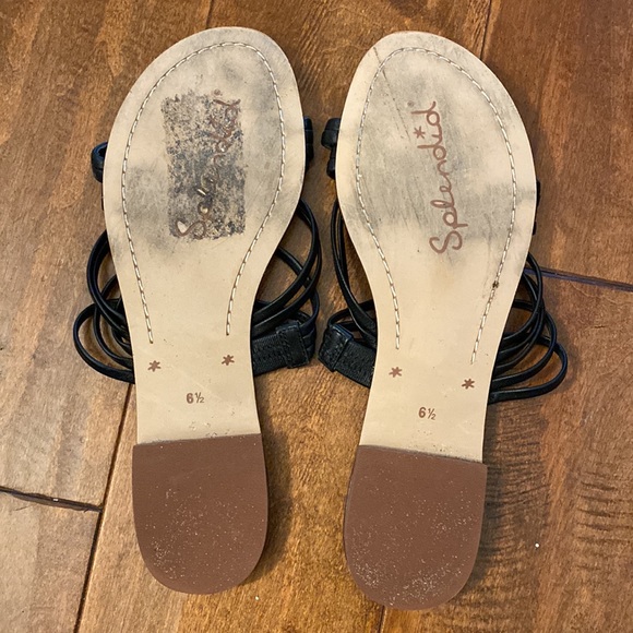 Splendid Black Strappy Sandals Sz 6.5 - Picture 6 of 8